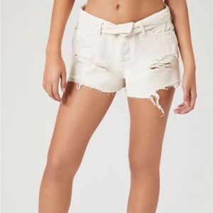 Forever 21 Women’s Denim Cut Off Short 28 Beige. New w tag